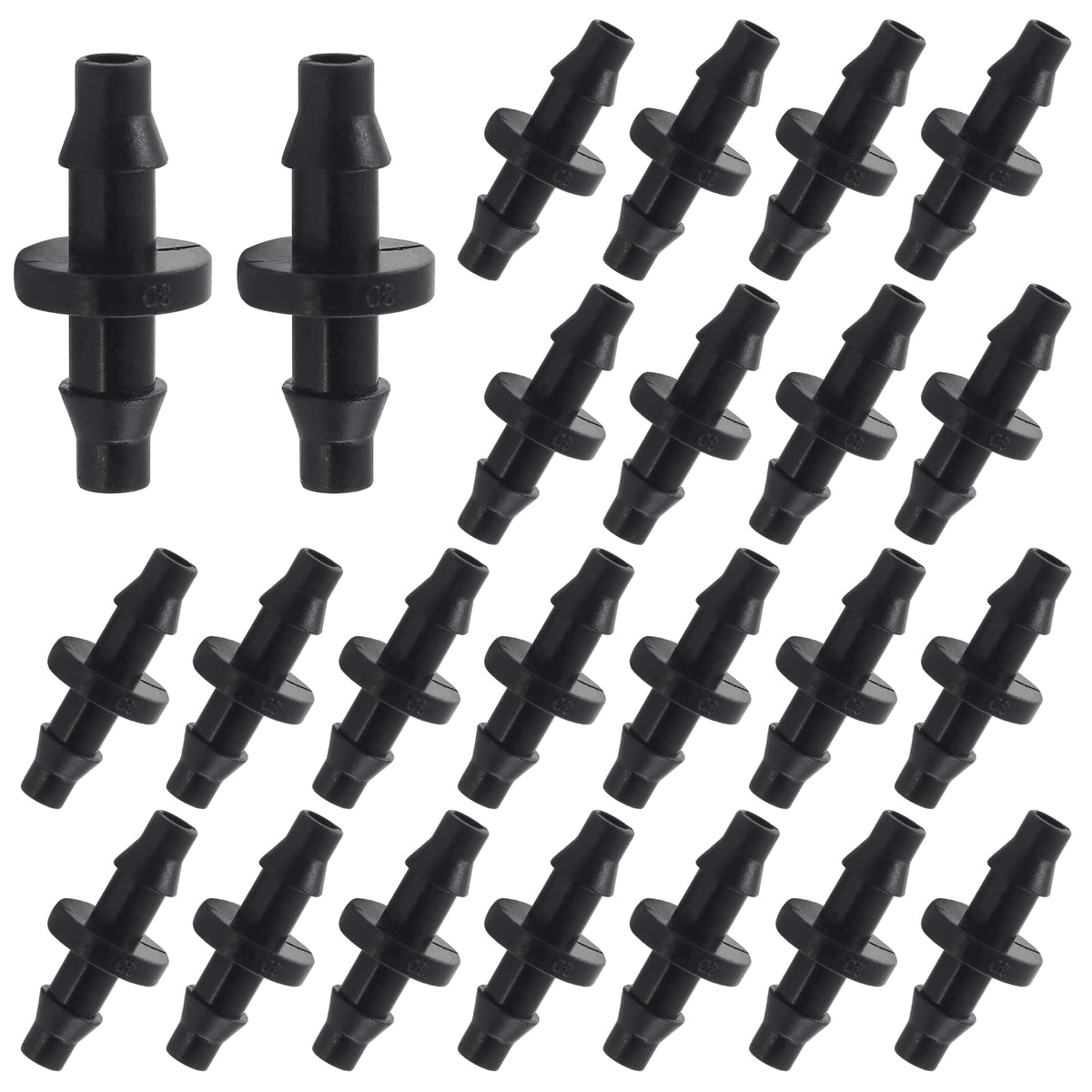 Moicstiy 1/4 inch straight barbed irrigation connectors for secure hose connections