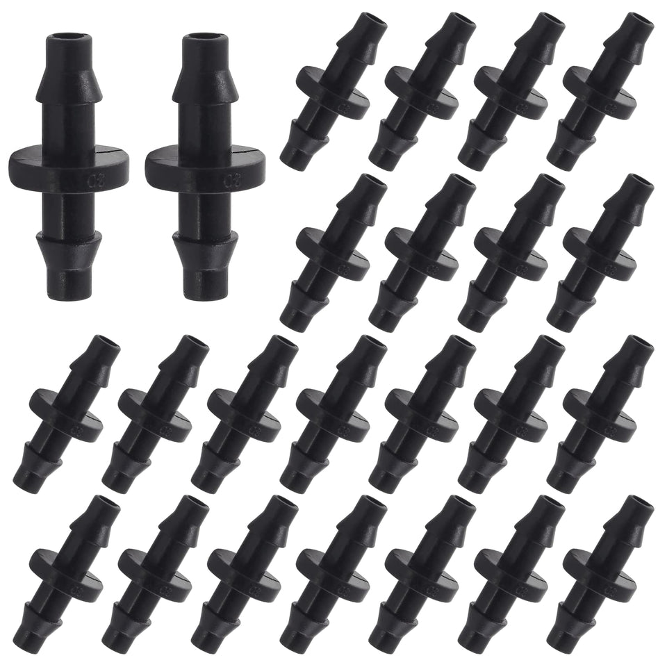 Moicstiy 1/4 inch straight barbed irrigation connectors for secure hose connections