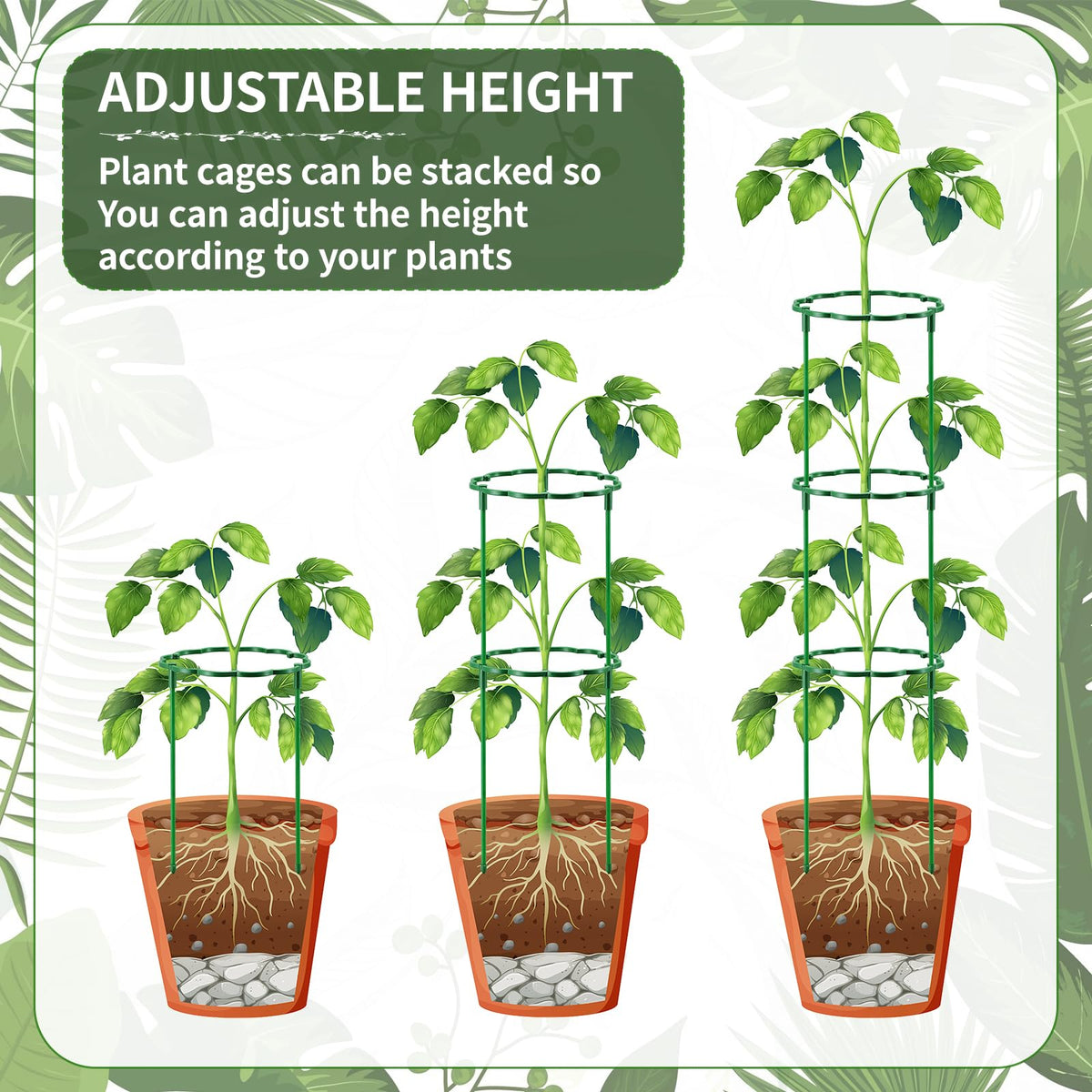 Moiggonoy green ABS stake blends with foliage while providing sturdy support