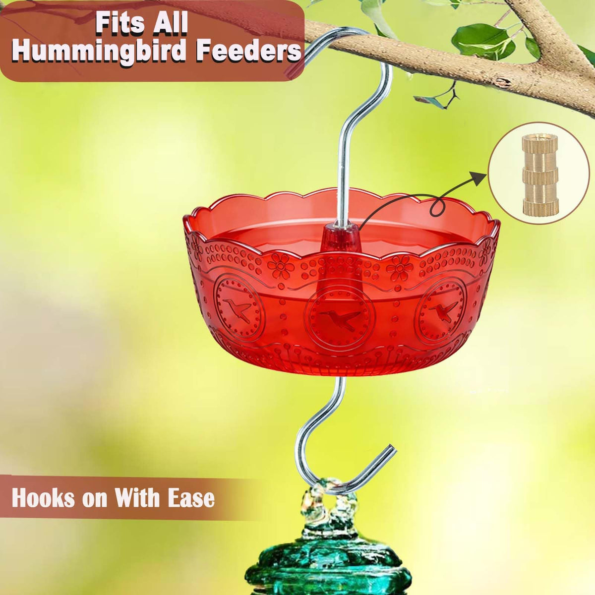 Universal-fit installation of the Moinmoly moat on various feeders