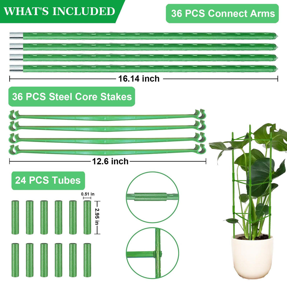 Moirsunt tomato cage durability with coated metal withstands outdoor weather conditions.