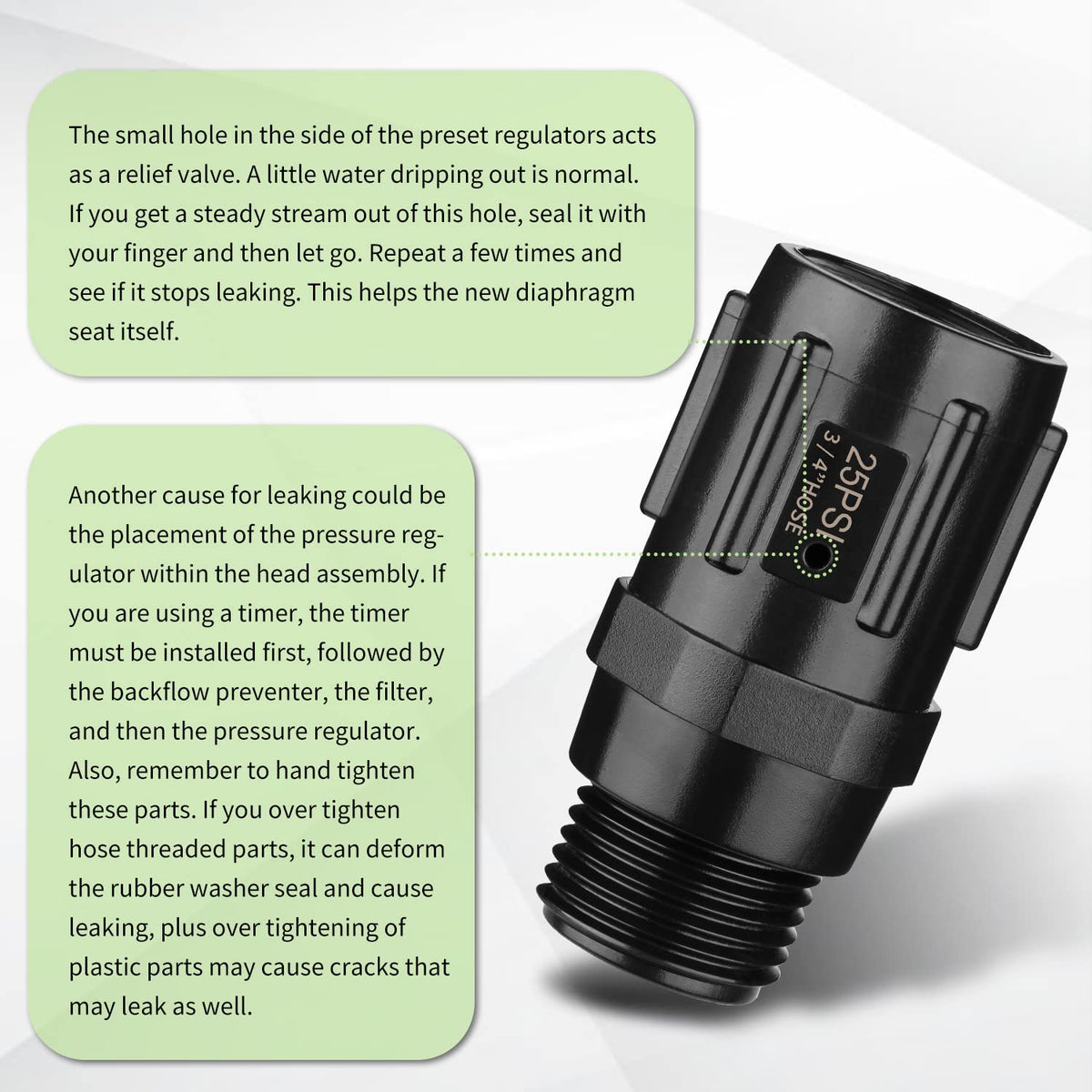 Moistenland regulator installed in a garden with external exposure.