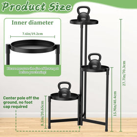 MOKANI indoor outdoor plant stand provides stable base for corners and balconies.