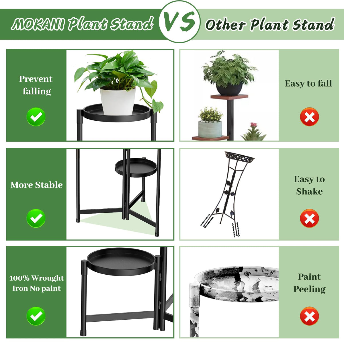 MOKANI screw-free assembly with a swivel joint; easy setup.