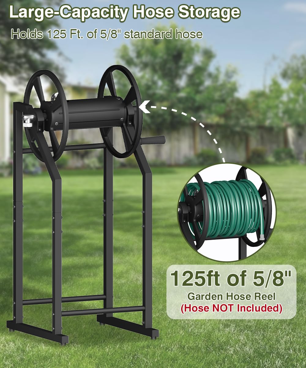 Mokeyder compact freestanding reel fits small spaces and stores neatly
