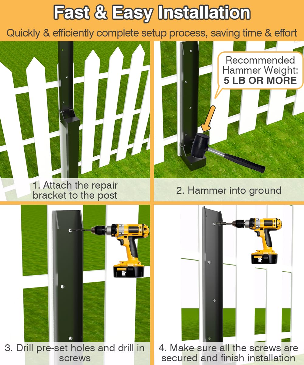 Mokeyder easy-installation design saves time during fence repairs