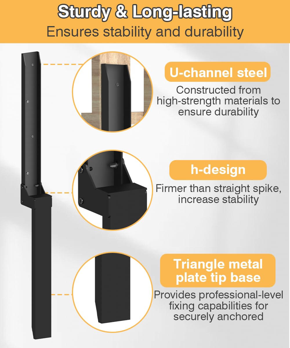 Mokeyder triangle-plate-base adds professional fixation for reliable posts