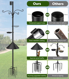 MoKo pole grid tray is detachable for easier cleaning.