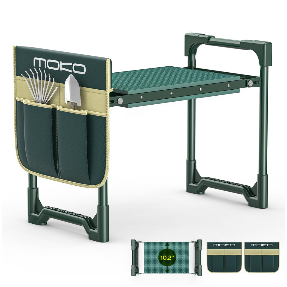 MoKo Garden Kneeler folded for space-saving storage.