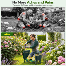 MoKo Garden Kneeler iron frame provides sturdy support during use.