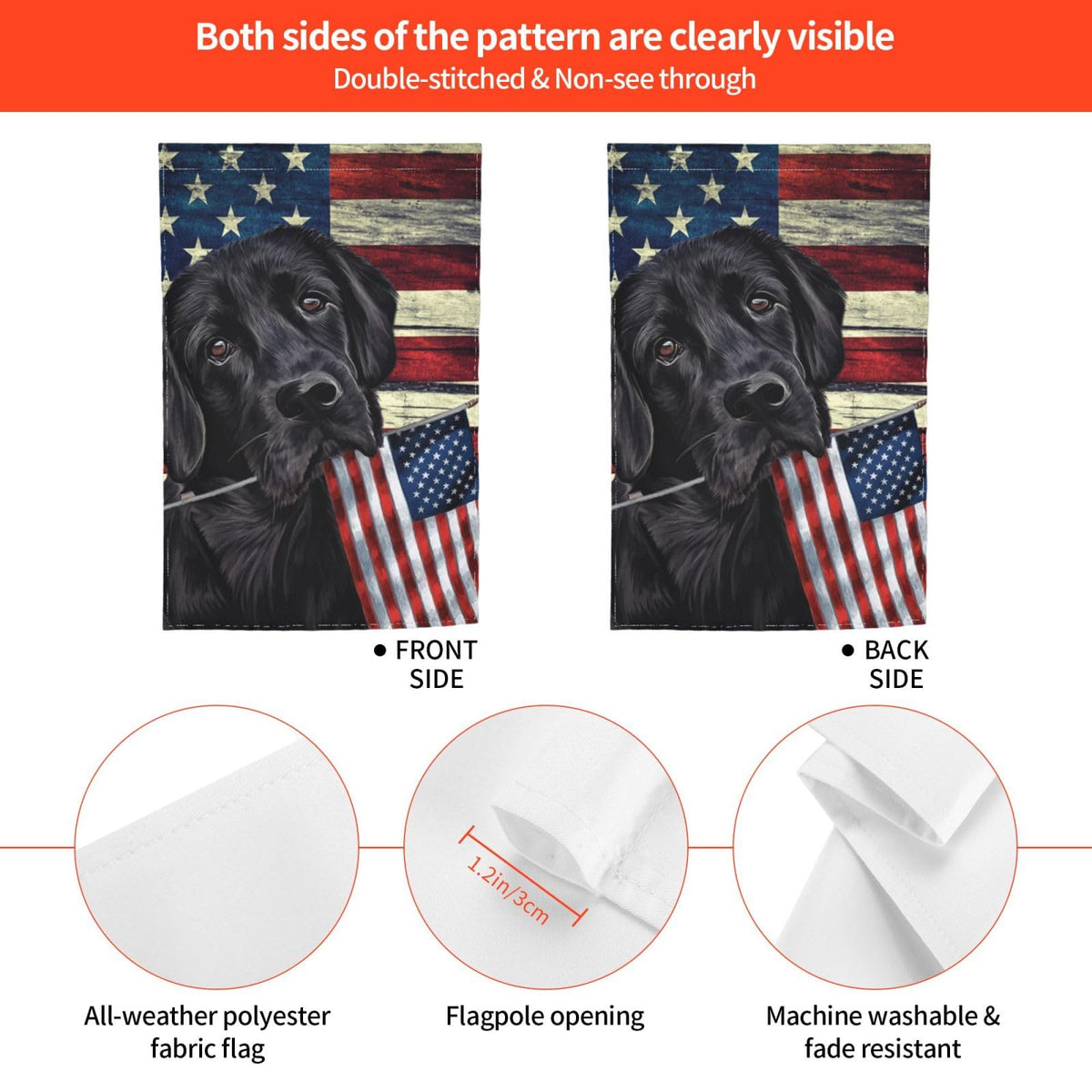 MOLAIGIN vivid dye outdoor flag keeps image bright across seasons.