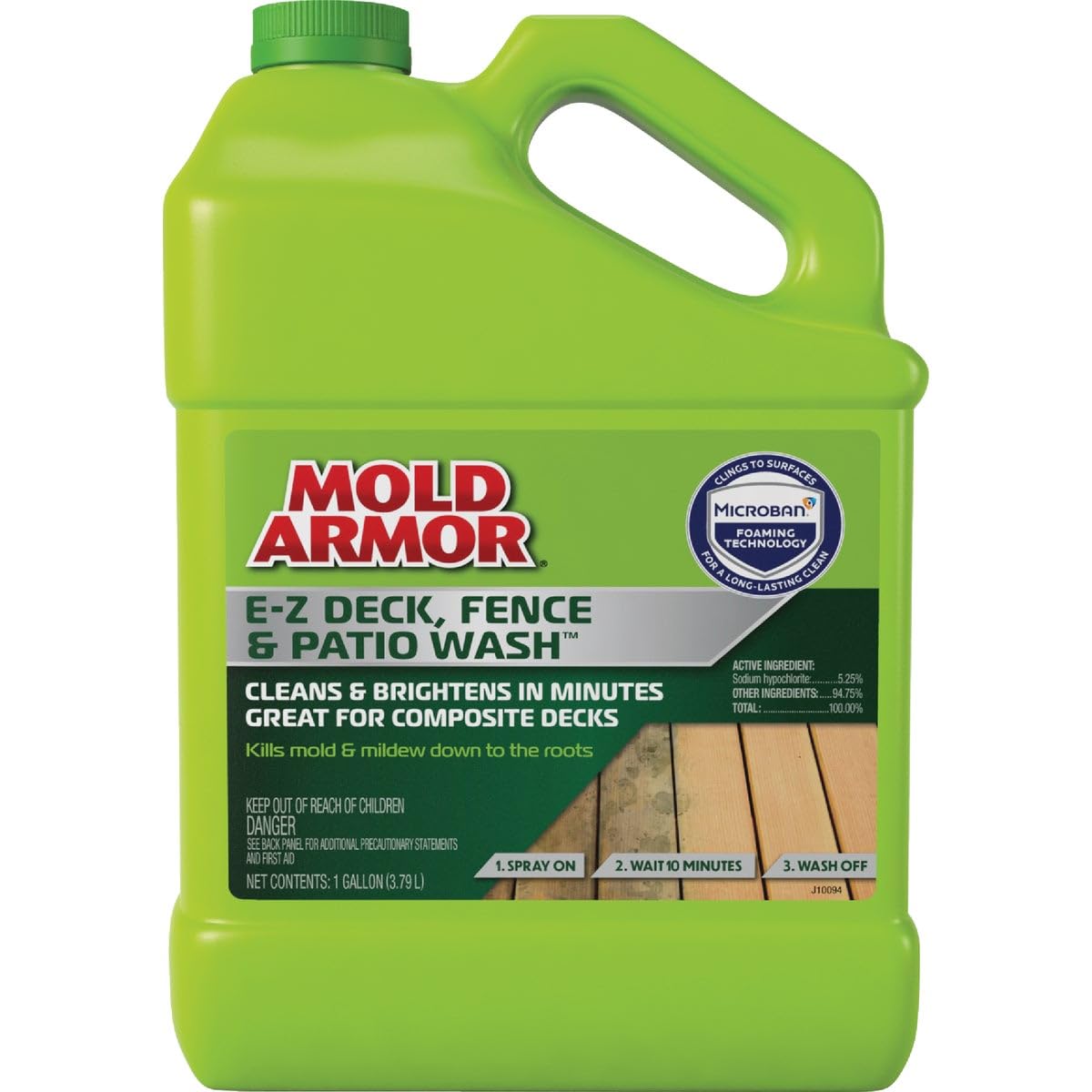 Mold Armor E-Z Deck/Fence/Patio Wash bottle for outdoor cleaning and grime removal.