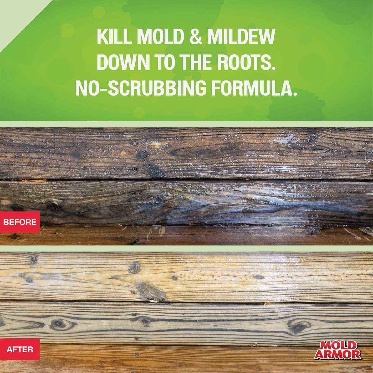 Mold Armor E-Z Deck/Fence/Patio Wash spray action demonstrates easy application.