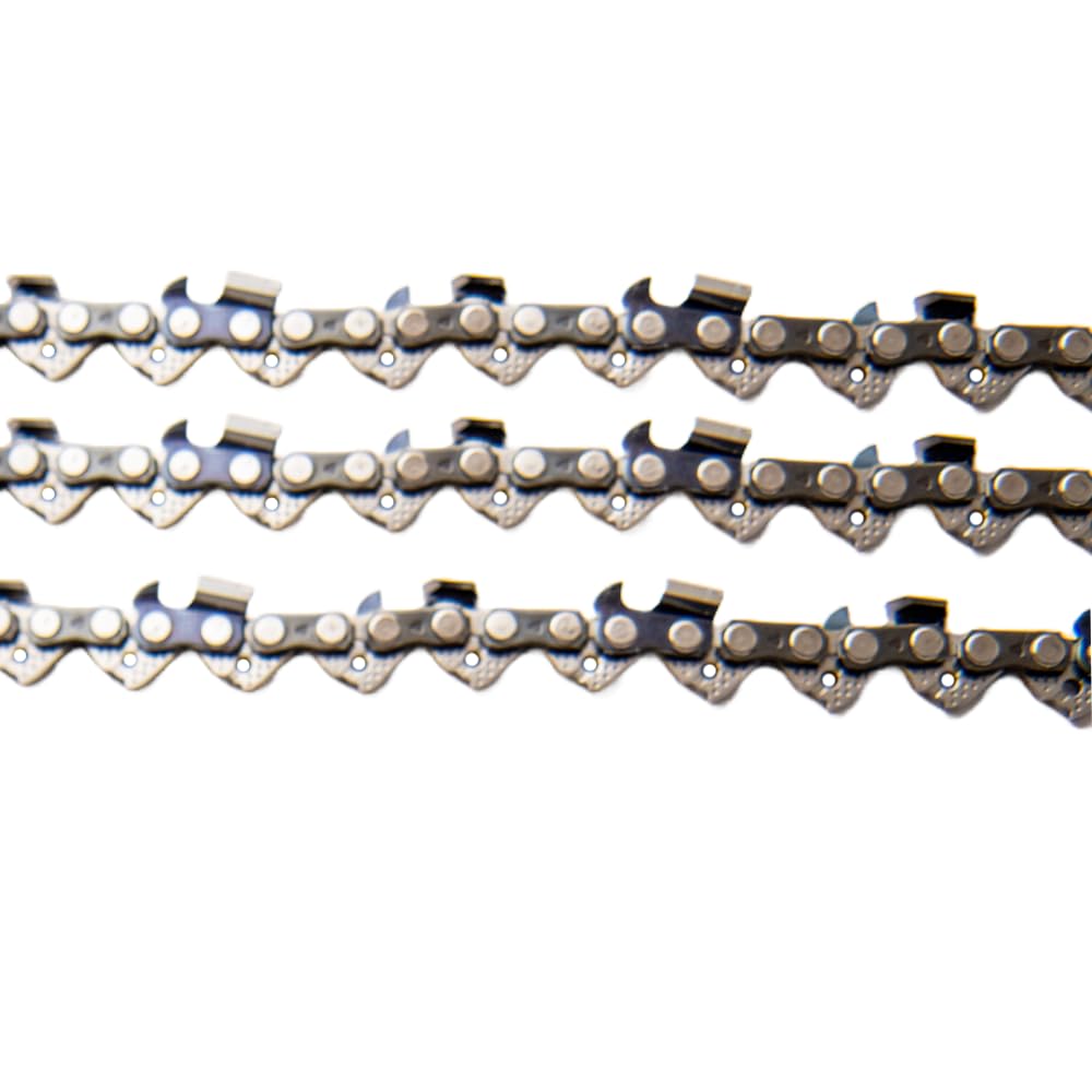 Molten Stihl MS250 18-inch chain rugged steel for lasting performance.