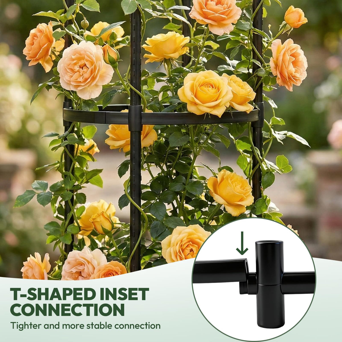 Easy-to-assemble design with no screws simplifies setup for busy gardeners