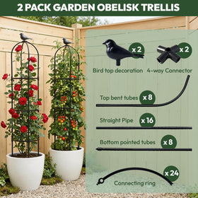 2-pack provides multiple setups for your garden beds or containers
