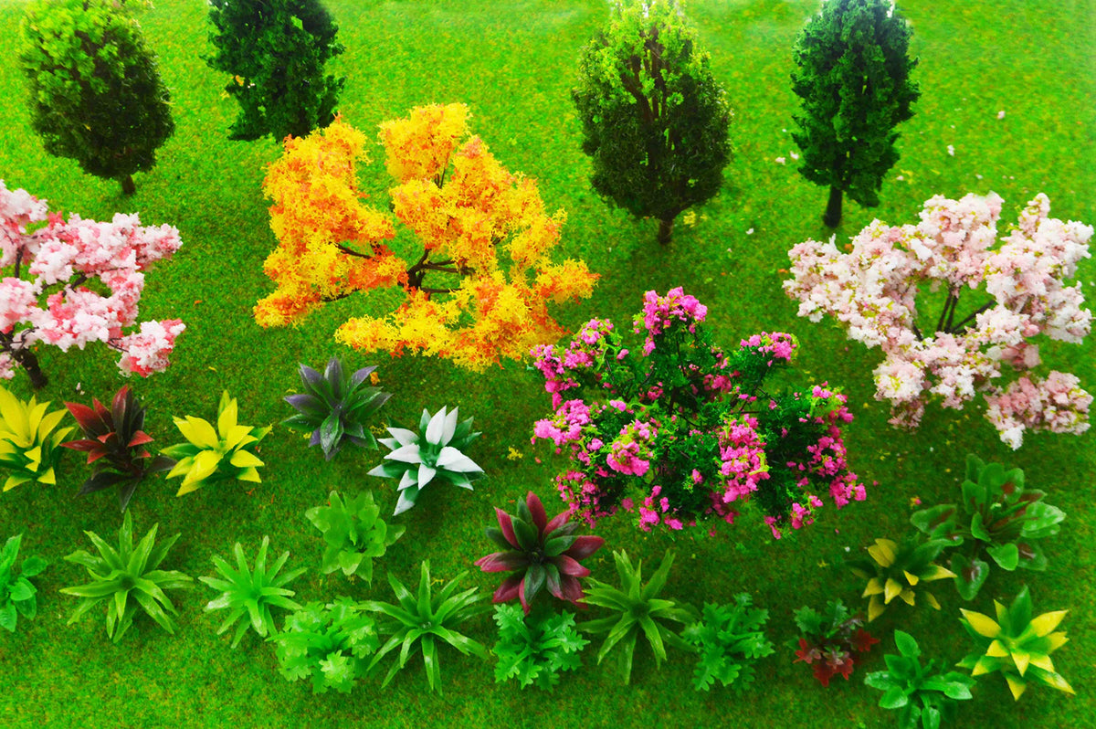MOMOONNON colorful miniature trees for season-themed displays and fairytale setups