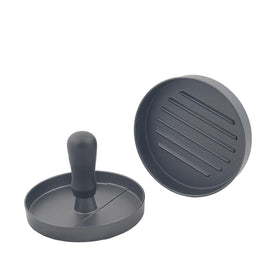 MoMoxi aluminum burger press handle enables easy, controlled patty shaping.