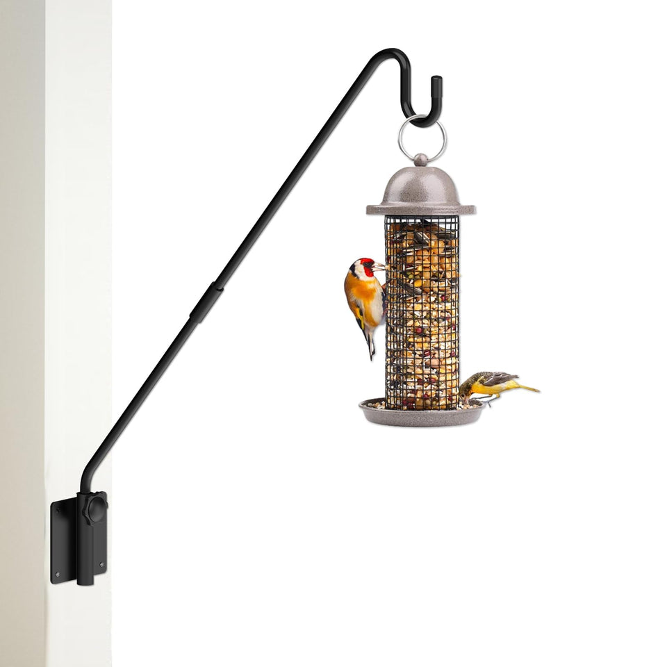 Monalife deck hook wall-mounted with rotating pole for versatile planter display