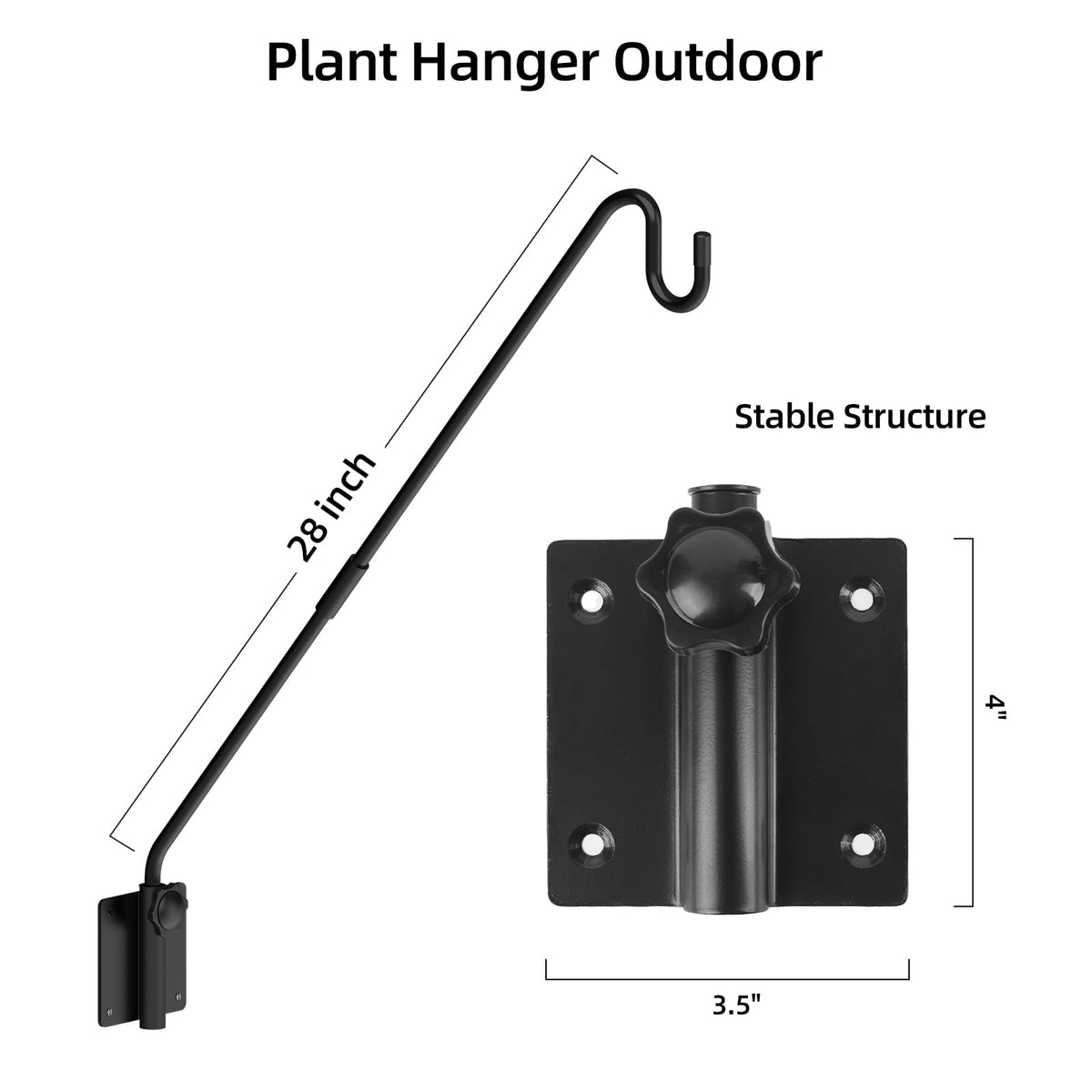 Monalife hardware included ensures quick installation on wall or deck