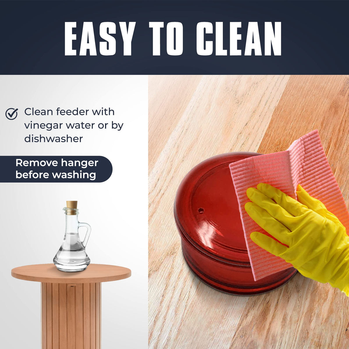 Monarch Abode easy-clean hummingbird feeder simplifies nectar maintenance.
