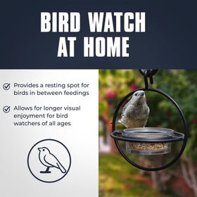 Monarch Abode Zazu black-matte frame; stylish outdoor decor blends with gardens.