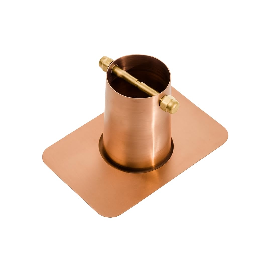 Monarch pure copper rain chain adapter demonstrates rust-resistant copper for outdoor longevity.