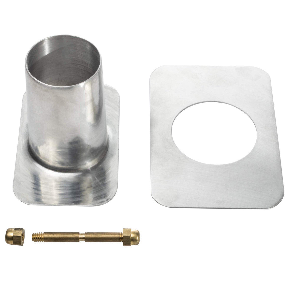 Monarch Rain Chains aluminum gutter connection emphasizes rust-resistant year-round durability.