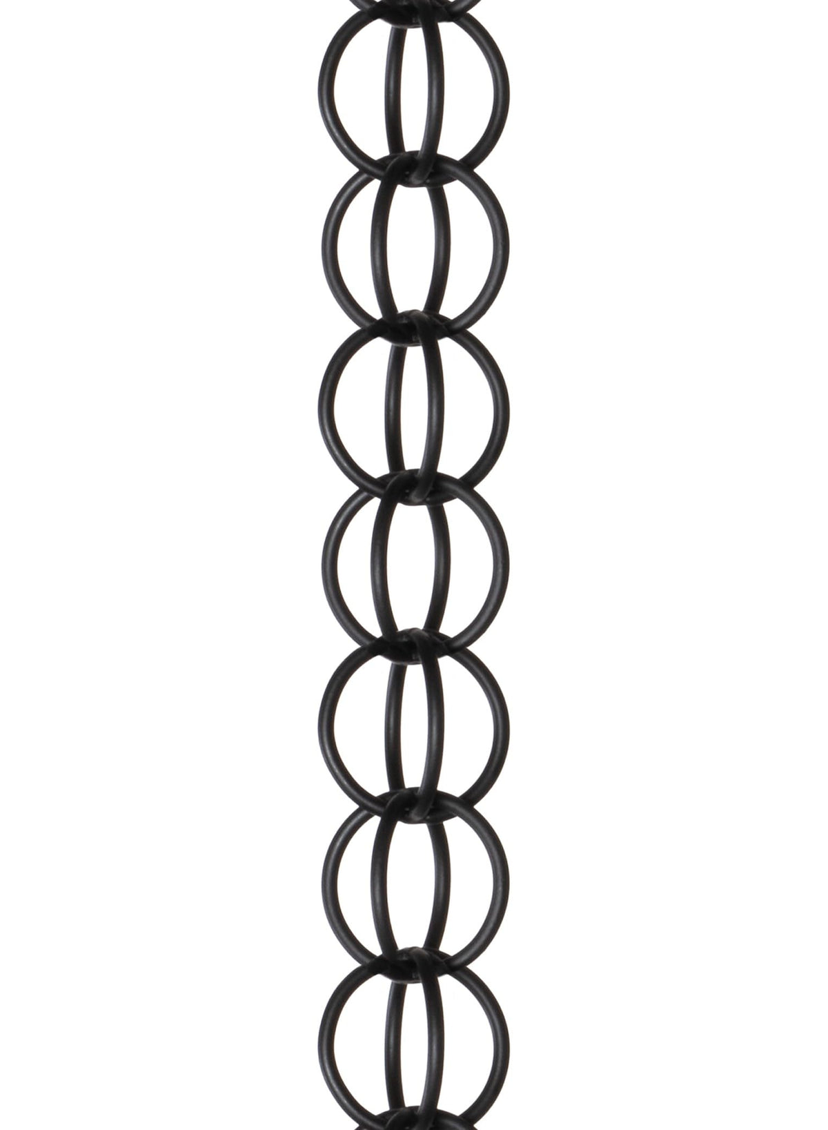 Monarch Rain Chains aluminum ring black 8.5 ft: durable rings create an elegant water feature.