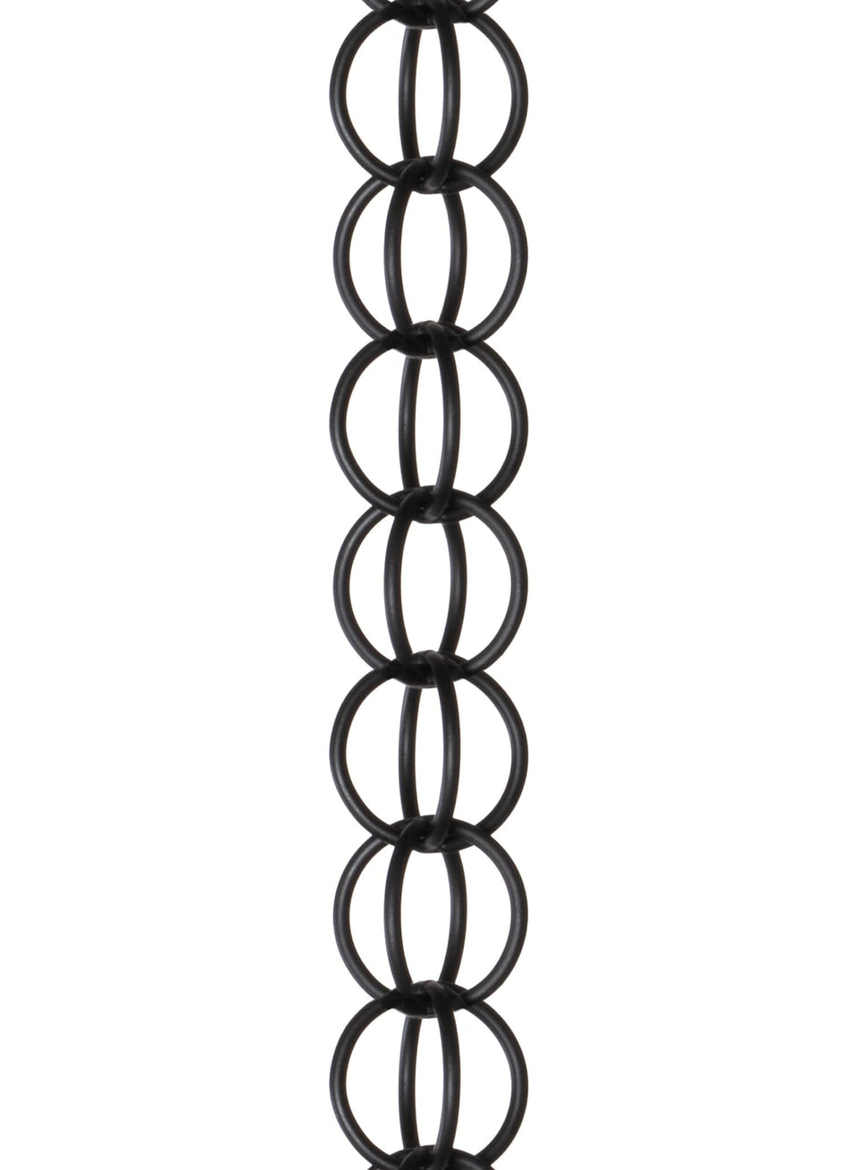 Monarch Rain Chains aluminum ring black 8.5 ft: durable rings create an elegant water feature.