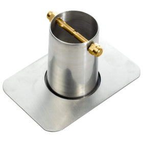 Monarch Rain Chains brass nut and bolt secure rain chains for heavy rain installations.