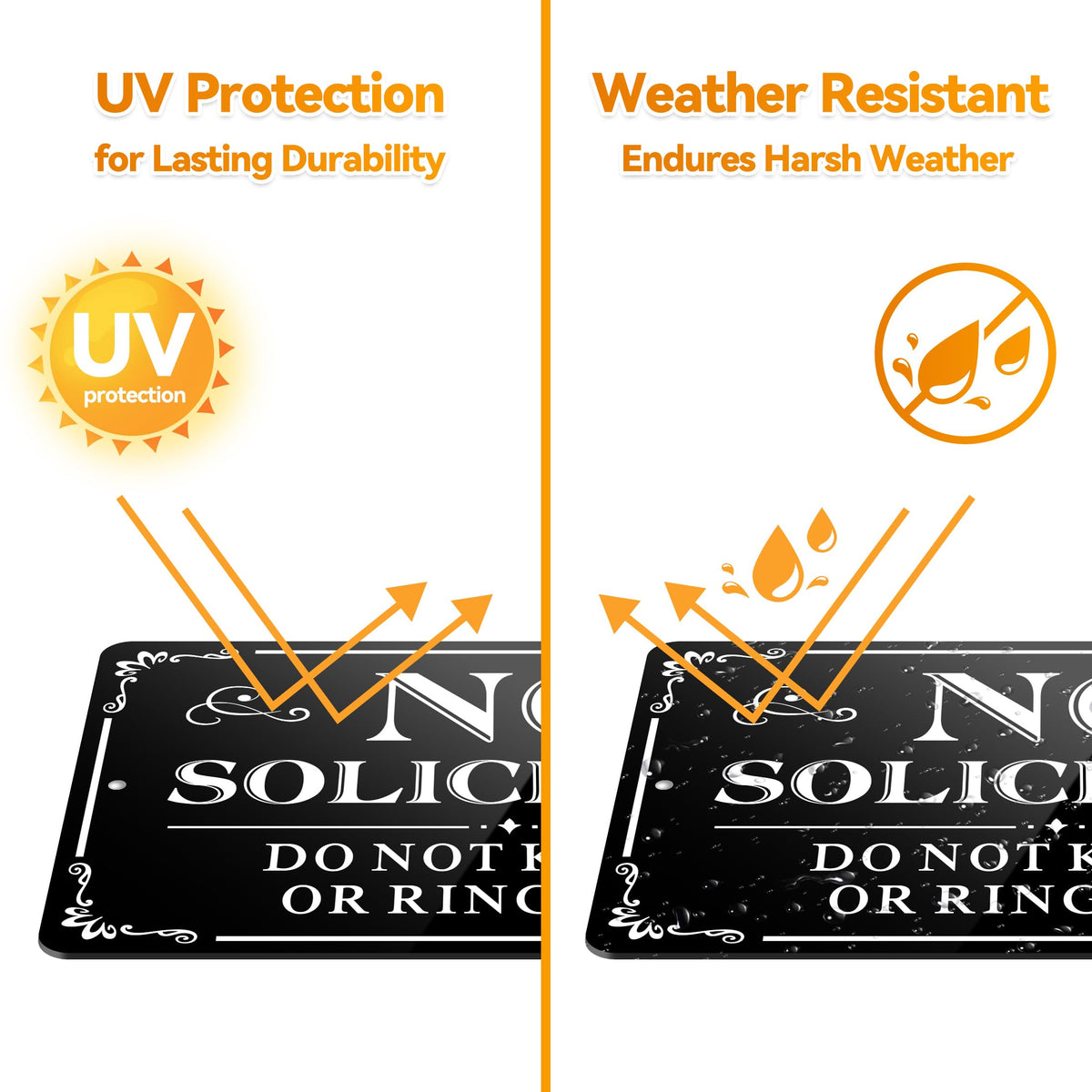 MongFun versatile no-soliciting signs fit homes, offices, and private properties.