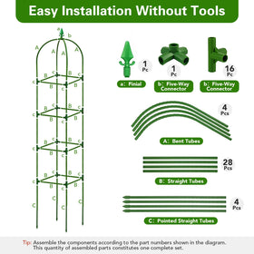 Monirsen adjustable-height trellis adapts to plant growth from seedling upward.