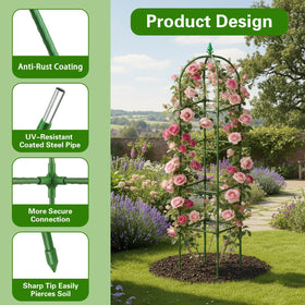 Monirsen climbing plant tower offers sturdy support for vines and vegetables.