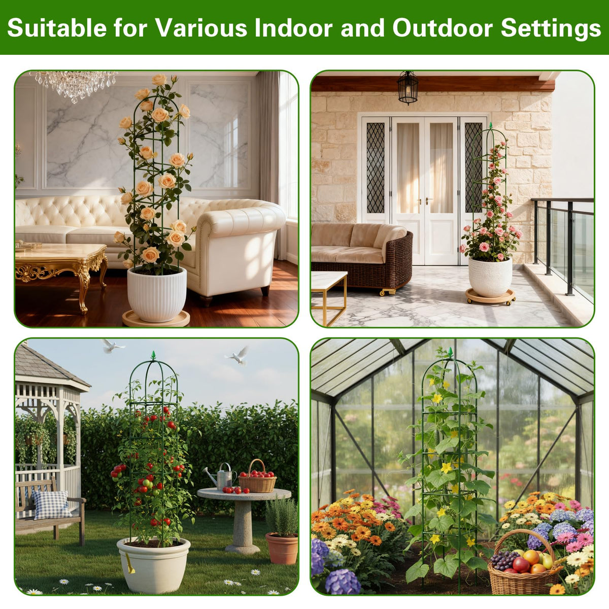 Monirsen no-tools assembly trellis simplifies setup for busy gardeners.