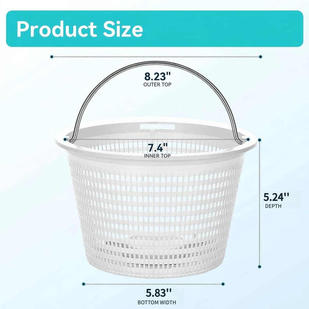 Monitok basket stay down design stable debris collection during circulation