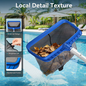 Monitok skimmer net attaches to universal 1-1/4 inch poles for versatility