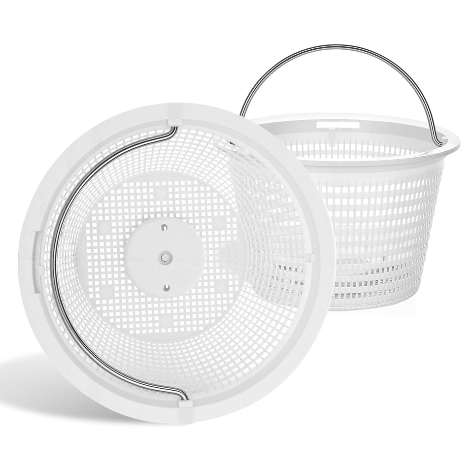 Monitok two pack basket front view ready replacement for pool skimmers