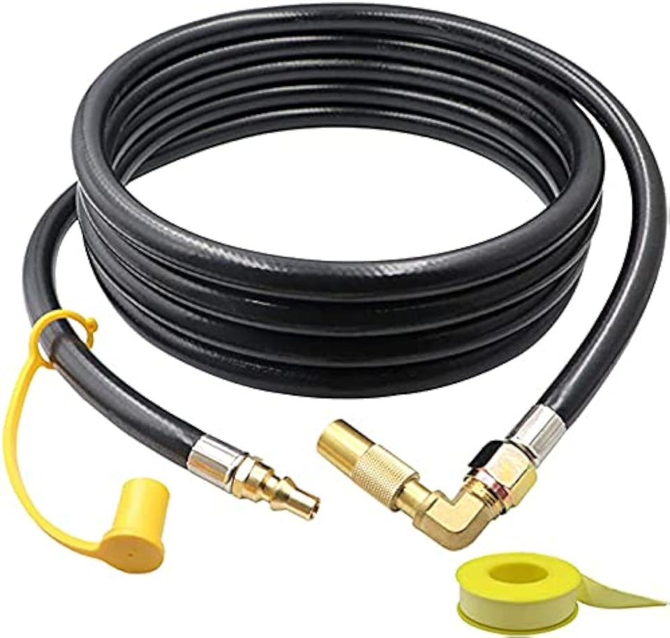 MONKEMON 12FT propane hose elbow connection for RV to grill enables quick, secure setup