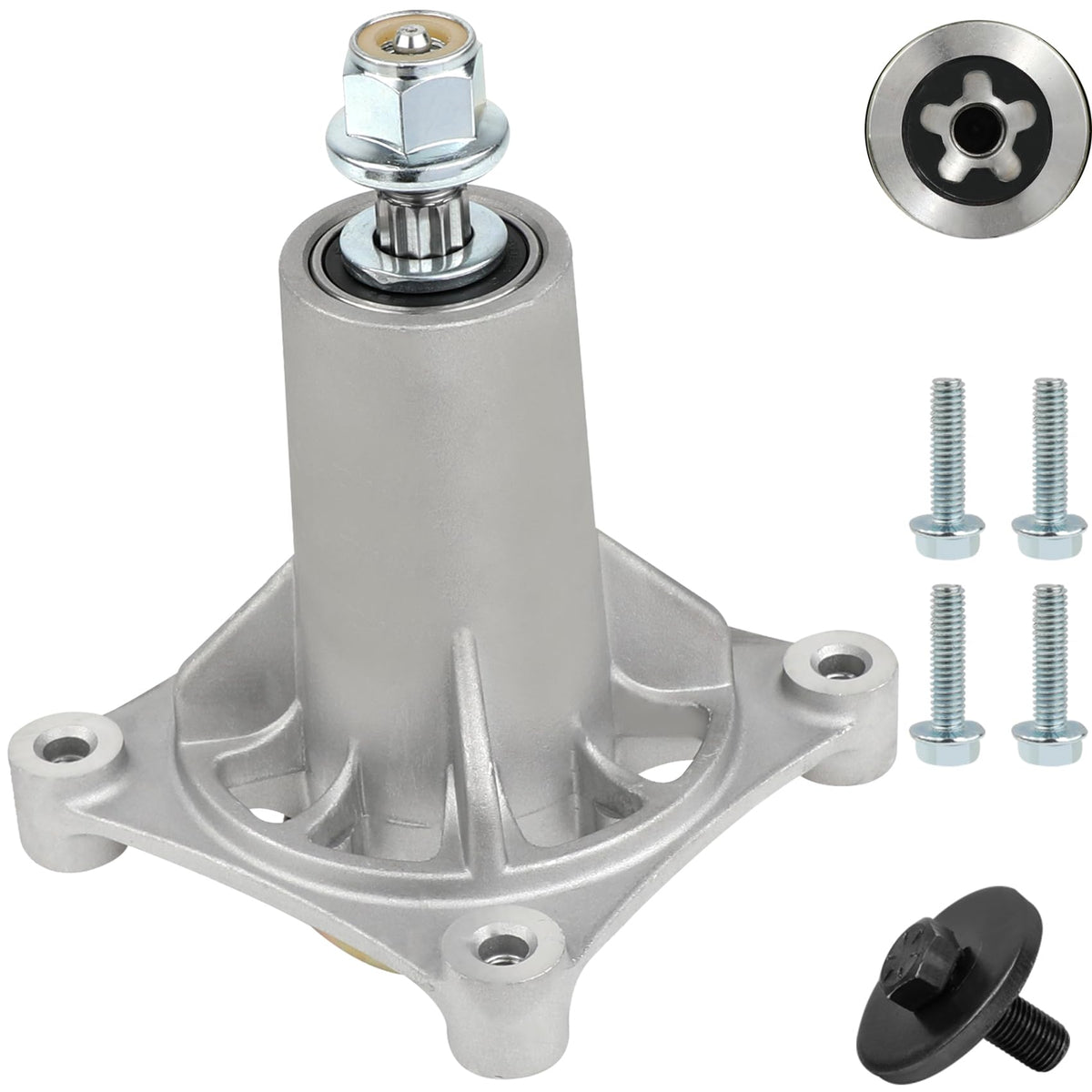MONKEMON 187292 spindle mandrel for Husqvarna 42–54 inch decks, supports smooth mowing