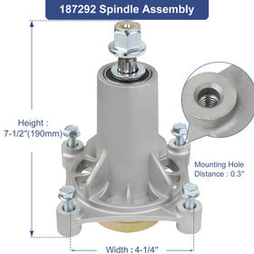MONKEMON 192870 spindle for Husqvarna/Craftsman decks ensures steady performance