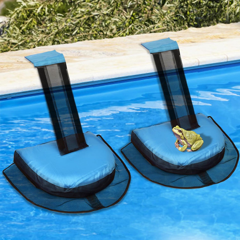 Monrocco Frog Saver Ramp set-up shows easy positioning for pool safety.