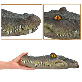 MONT PLEASANT realistic crocodile head enhances outdoor decor and safety.