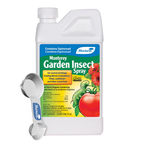 Monterey Spinosad insecticide bottle front view for quick garden pest control
