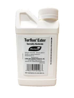 Monterey Turflon Ester label close-up showing active ingredients and usage directions