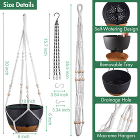Montresor 10inch hanging pot with mesh base ventilation for better aeration