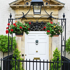 Montresor two-set 8-inch hanging baskets are versatile for indoor or outdoor displays.