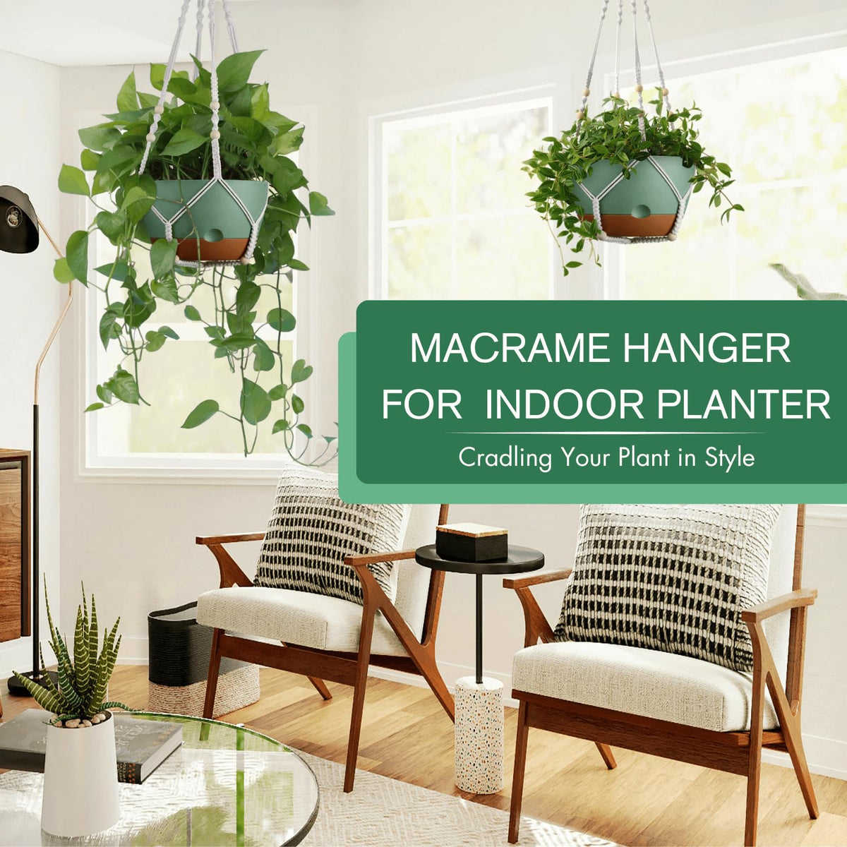 Montresor hanging planter with drainage and ventilation for healthy roots