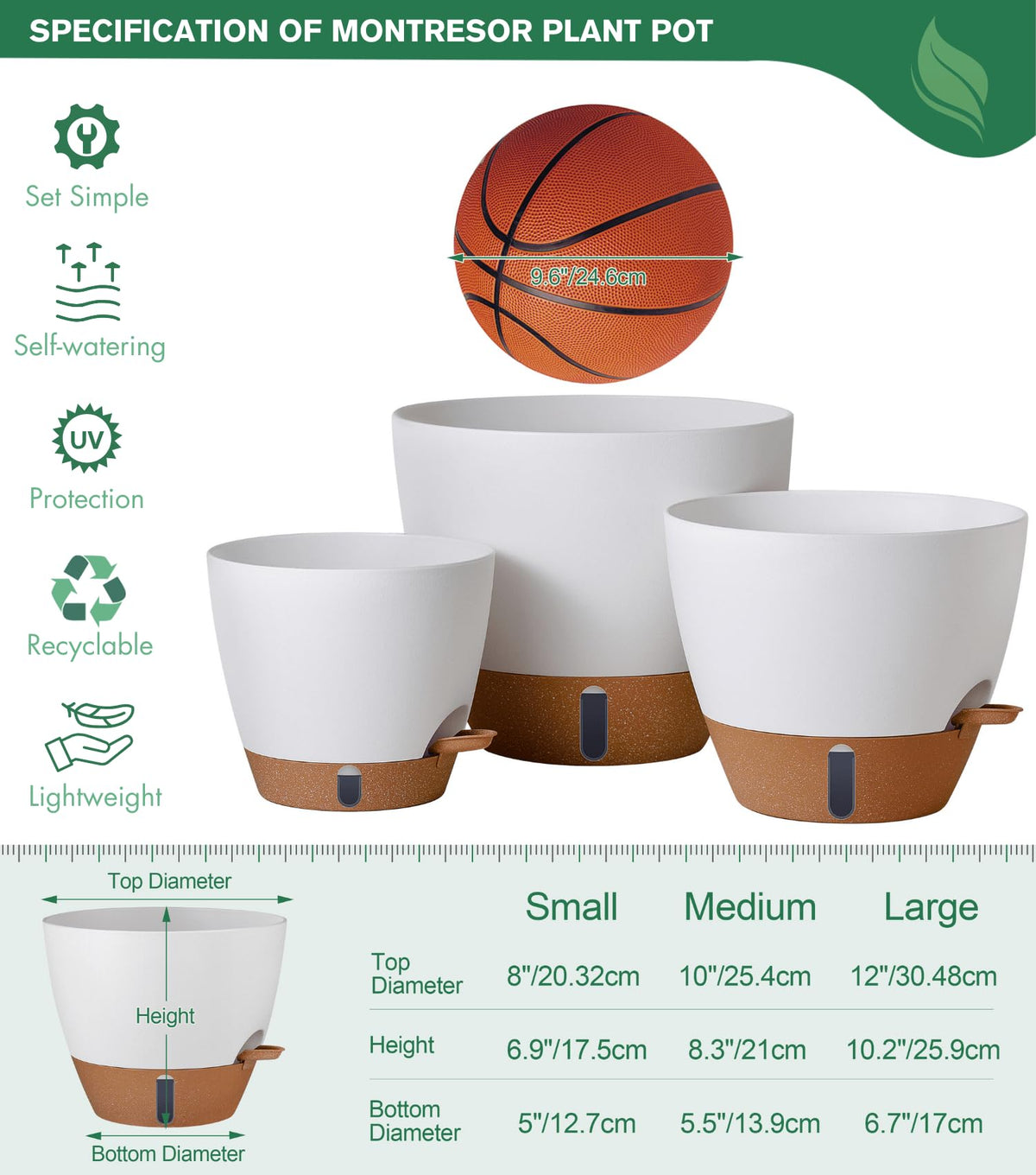 Montresor minimalist flowerpot adding a clean look to a corner