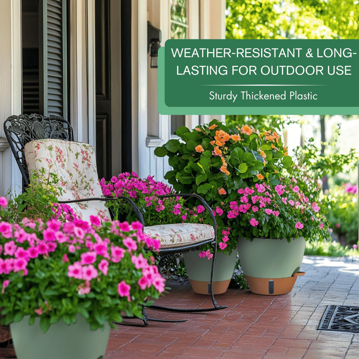 Montresor PP material modern planter showcases durable, weather-resistant design